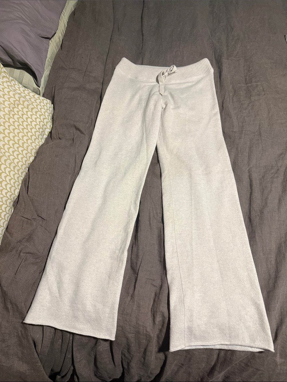 J. Crew Cream Wide-Leg Sweatpants